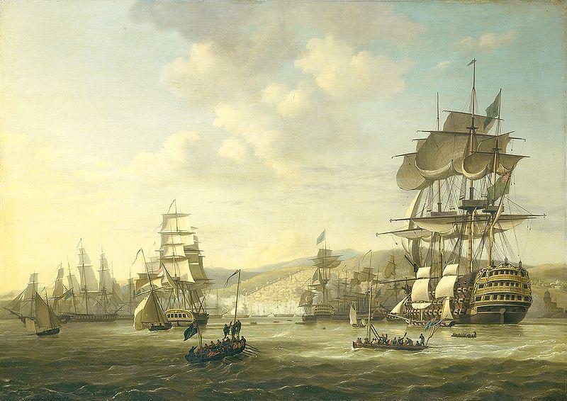 Nicolaas Baur Bay of Algiers oil painting image